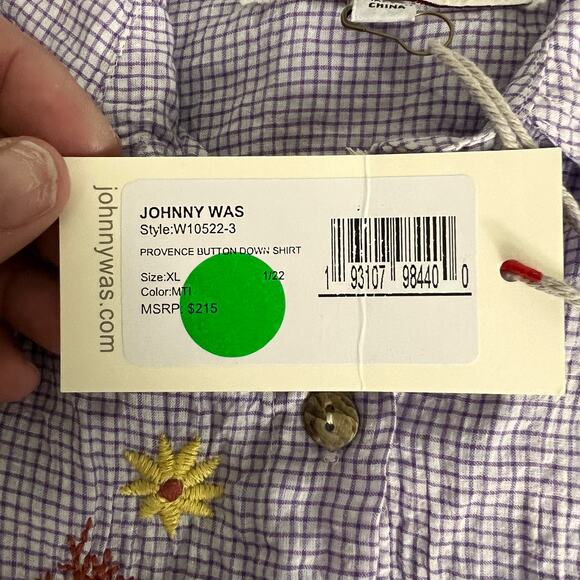 NWT, Johnny Was, blouse, with beautiful embroidery embellishments. - Picture 5 of 8